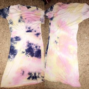 Tie dye dress mini knot tied
